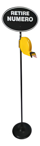 Expendedora Nros Amarillo Con Pie Y Cartel Negro + 10 Rollos 0