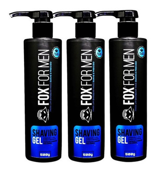 Shaving Gel 500g Refrescante 100% Transparente Mentolado Fox 0 Shaving Gel 500g Refrescante 100% Transparente Mentolado Fox 0