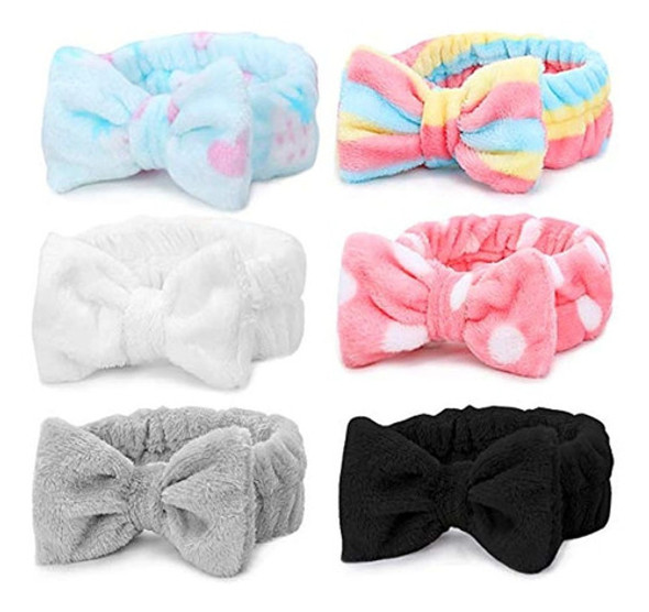 Diadema De Spa - Paquete De 6 Bandas Para El Cabello Con Laz 0