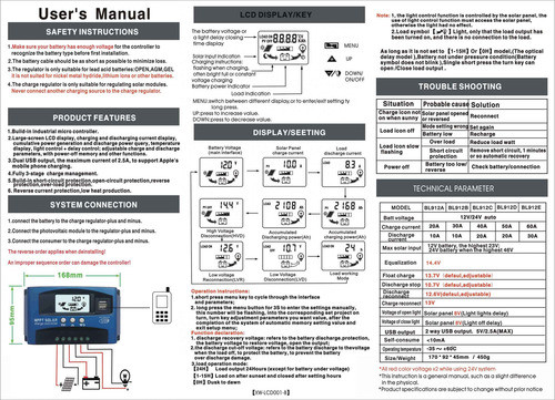Regulador De Célula Controladora Carregador Solar Usb Mppt D 1