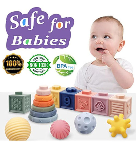 Juguetes Montessori Para Bebés, Bloques De 1