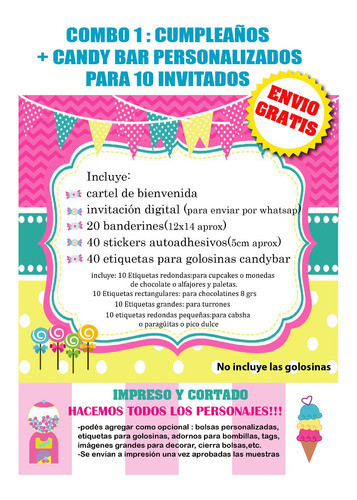 Animales Fondo Del Mar Kit Cumpleaños Etiquetas Golosinas 1