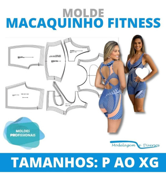 Molde Macaquinho Fitness, Modelagem&diversos, Email 0