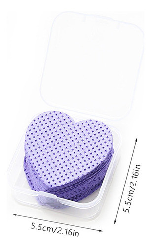 50x Almofadas Descartáveis Removedoras De Esmalte Em Roxo 1