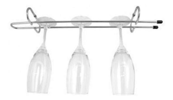 Porta Copa Cromado Hogar Vino Mueble Copas Champagne Soldart 1