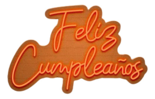 Cartel Neón/flex Rgb Feliz Cumpleaños 0