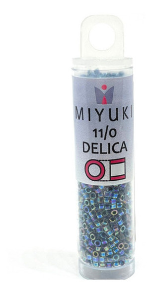 Delica Miyuki Bead 11/0 Lined Blue/ Blue Hx Cut- 7.2 Gm 0 Delica Miyuki Bead 11/0 Lined Blue/ Blue Hx Cut- 7.2 Gm 0