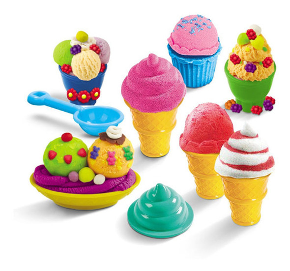 Arena Magica Play Sand Heladeria Con Accesorios 1