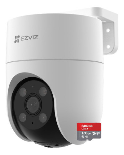 Kit Camara De Seguridad Wifi Domo Ezviz 360 + Sd 128gb 0