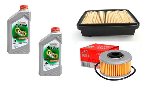 Kit Service Aceite Castrol + Filtros Cb 250 Twister Honda 0