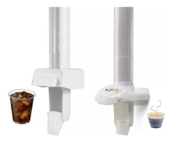 Dispenser Poupador De Copos Agua E Café Automático Branco 0 Dispenser Poupador De Copos Agua E Café Automático Branco 0