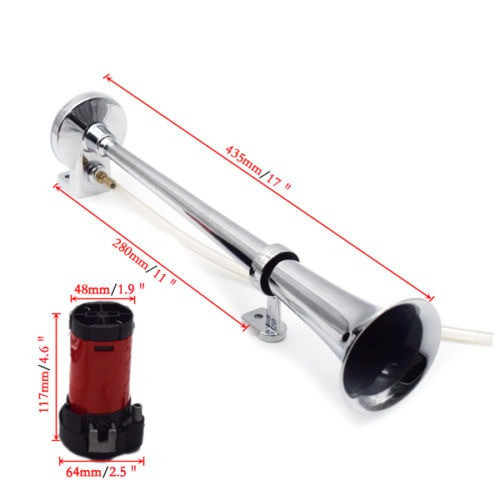 150db 12v Super Fuerte Solo Trompeta Cuerno Compresor De Air 1