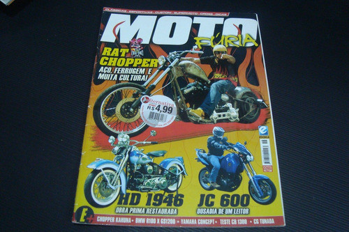 Moto Furia 18 / Rat Chopper Aço Ferrugem Cultura Jc 600 Yama 0