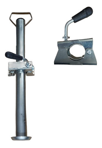 Pé De Apoio Fixo 200kg Com Abraçadeira Carretinha Trailer 0