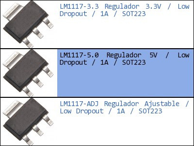 Pack 40x Lm1117-5.0 Sot223 Regulador 5v Low Dropout 1a-p 1