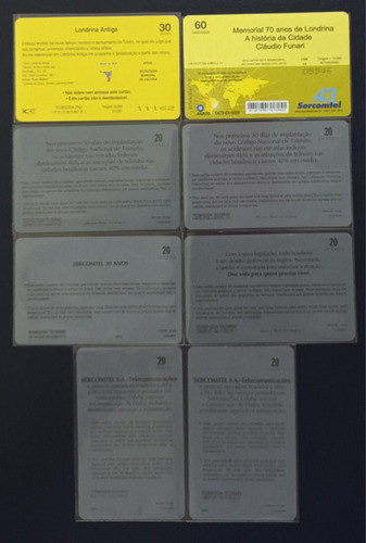8 Cartões Telefônicos Da Sercontel. Iso 9002 E Outros. 1