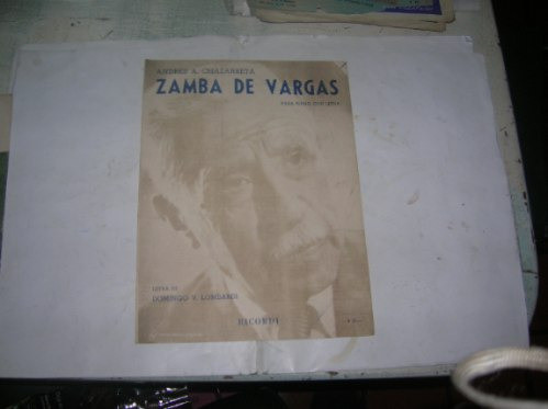 Partitura 1964 Zamba De Vargas A.a. Chazarreta D.lombardi 0