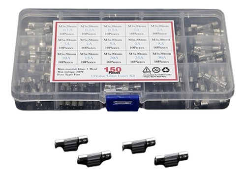 Fusible De Vidrio 250v 150pcs De 0.1 Amp A 30 Amp Ph Ventas 0
