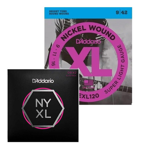 Encordado Electrica Pack Daddario Exl120/nyxl0942 0