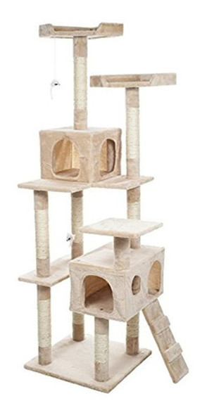 Petmaker Skyscraper Sleep Y Play Cat Tree, 5.5 , Beige 0