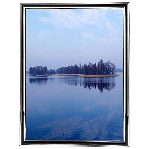 Marco De Fotos 28 X 43.2 Cm Color Negro Linea Plata Colgar 0