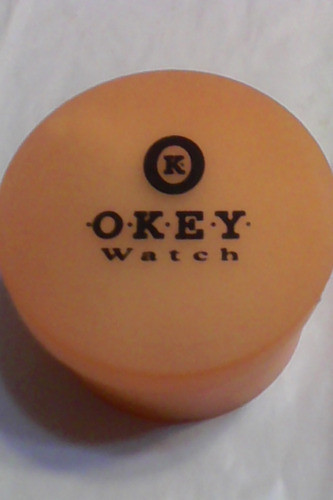 Okey-watch-estuche De Luxe- Reloj Pulsera-naranja Fluo-vacio 1