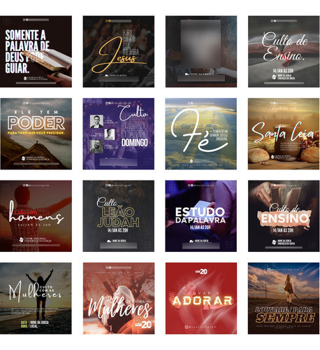 Pacote Canva Gospel Arquivos Editáveis 40 Artes Prontas 0