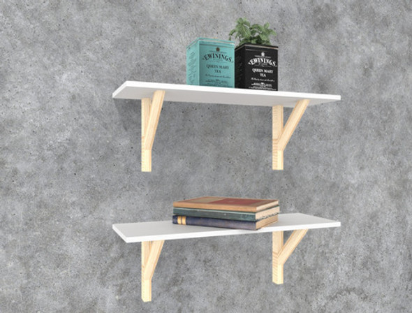 Kit Com 2 Prateleiras P/ Livros 90x30cm Decorativo Bonatto 1