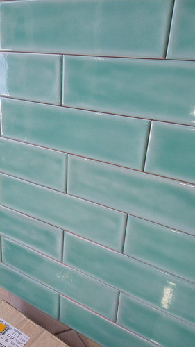 Azulejo Iceland Acuarela Verde Agua Bte 7,7x30 2da Calidad 0