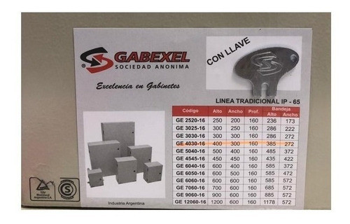 Gabinete Metalico Estanco Ip65 Tradicional 400x300x160mm 1