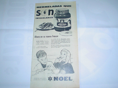 Noel Jaleas Y Dulces Mermeladas Frasco Publicidad 1963 0