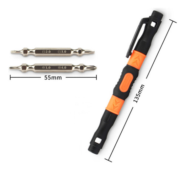Chave De Fenda Portátil De Cabeça Dupla 3 Em 1 1