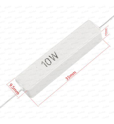 Resistencia Ceramica Cementada 10w 220 Ohm 220r 220e X1 1