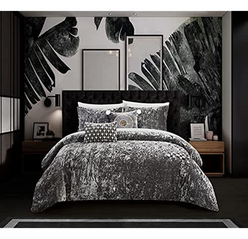 Chic Home Alianna - Juego De Edredón De 5 Piezas, Ropa De Ca 0