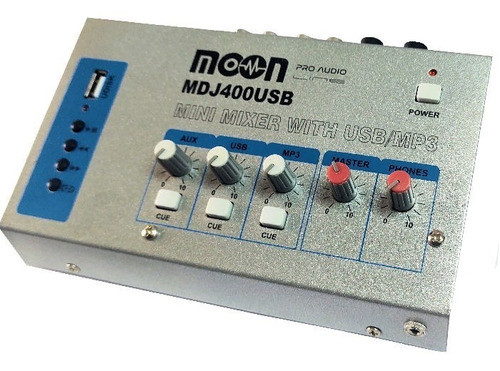 Mini Mixer De 4 Canales Usb Moon Mdj400usb 0