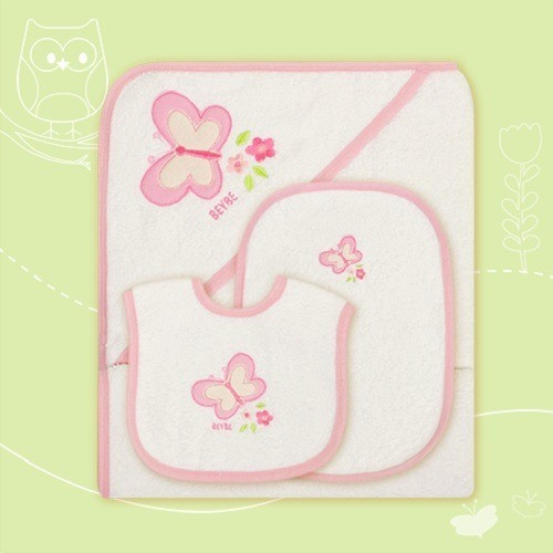 Pack 6 Set Toallon Con Capucha Babita Babero Beybe Bebe 1