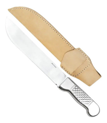 Facão Grande Bianchi 22 Pol Aço Inox Cabo Alumínio + Bainha 0