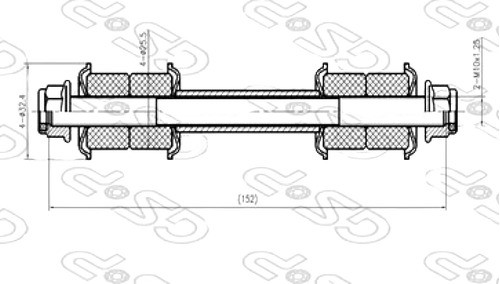 Bieleta Del 152mm Ayd Nissan D21 2wd 93-00+ 0