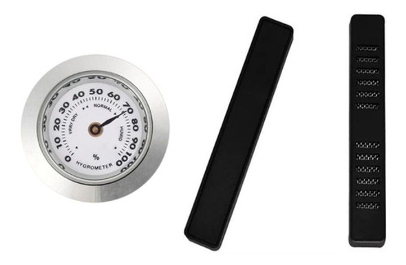 Kit Mini Higrômetro 28mm - Efusor Retangular Caixa Umidoras 0