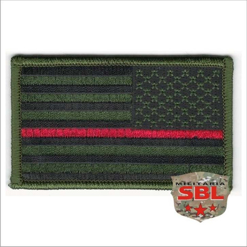 Patch Bandeira Usa Invertida Tarja Ver Selva Militar Us Army 1