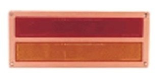 Reflector Rectangular Doble 350mm X 145mm Rojo/rojo 0