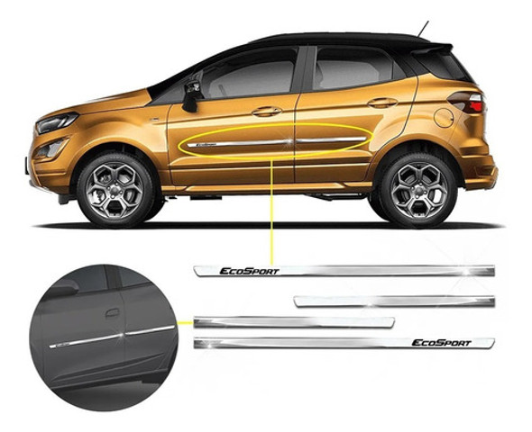 Molduras De Puerta Cromadas Ford Ecosport Kd 2013 A 2020 1