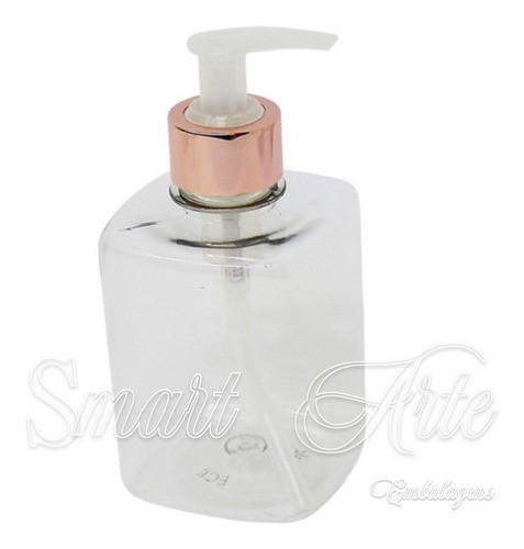 25 Saboneteiras 300 Ml Plástico Válvula Pump Luxo Rose Gold 1