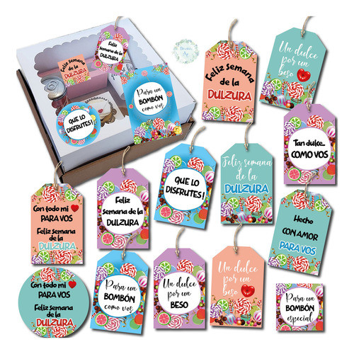 Kit Imprimible Semana De La Dulzura Tags-etiquetas-tarjetas2 0
