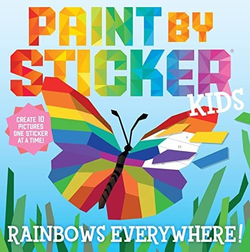 Book : Paint By Sticker Kids Rainbows Everywhere Create 10. 0