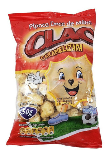 Pipoca Doce De Milho Caramelizada Clac 50g 0
