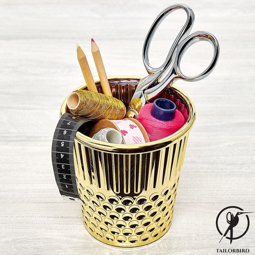 Costurero Dedal Lapicero Dorado Para Coser | Hemline 0