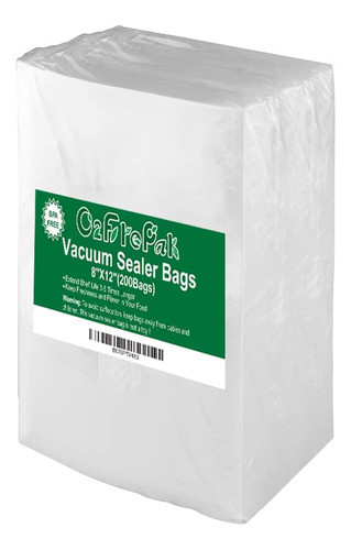 Bolsas Sellado Al Vacío O2frepak Tamaño 200 Cuartos Sin Bpa 0