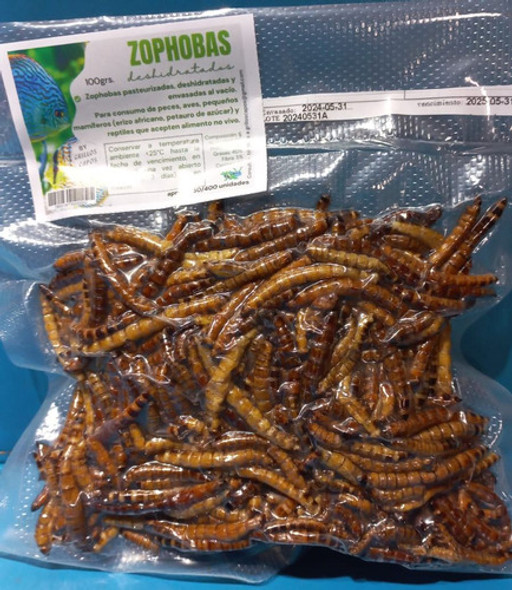 Zophobas Deshidratas X 100 G (350-400 Larvas Grandes) 1