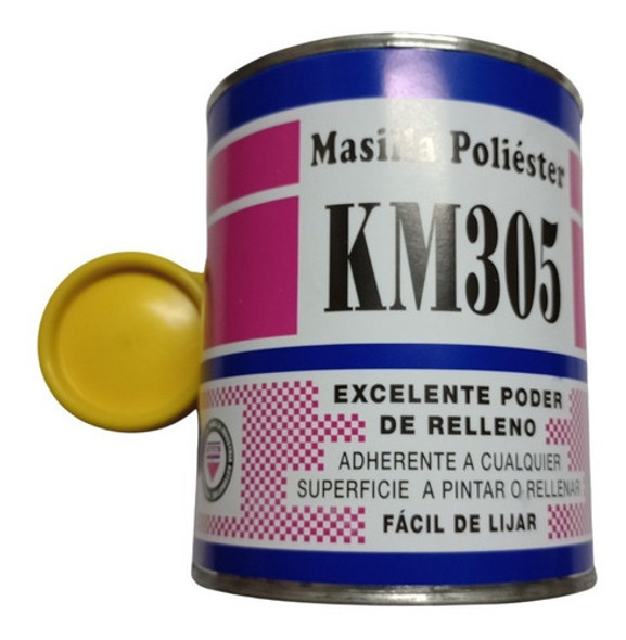 Masilla Poliéster 1kg Color Crema Km305 Apto Mármol Granito 0